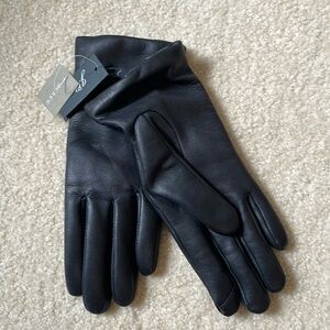 NWT, J. Crew touch tech leather, cashmere lined gloves